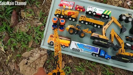 Mencari Harta Karun Mainan, Dump Truk, Truk Gandeng, Buldoser, Eskavator, Mobil Gunung