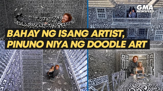 Bahay ng isang artist, pinuno niya ng doodle art | GMA News Feed
