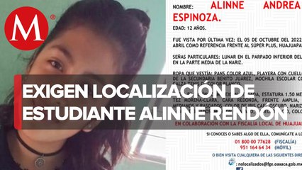 Exigen la aparición de Alinne Rendón estudiante desaparecida en Oaxaca