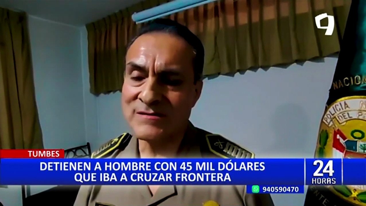 Tumbes: Intervienen a sujeto que intentó ingresar a Perú con 45 000 dólares de dudosa procedencia