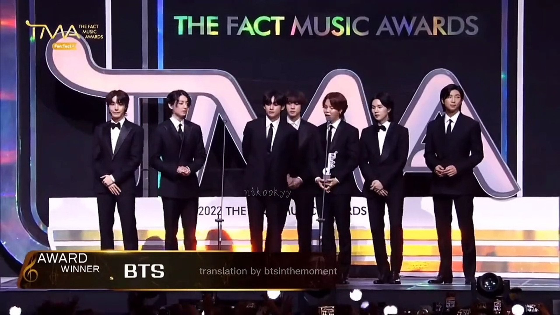 アイドル BTS TMA 2020 2021 2022 Eng Sub] BTS Won Idol Plus Popularity Award at 2022 The Fact