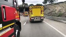 Un camion se renverse sur une bretelle d'accès au viaduc de Martigues