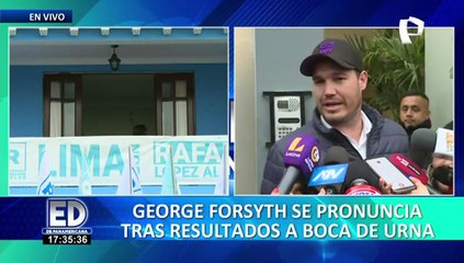 George Forsyth tras resultados a Boca de Urna: “Le hemos dado una nueva cara a la política”