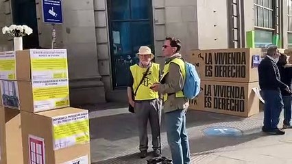 Manifestación de la PAH en la Gran Vía de Madrid