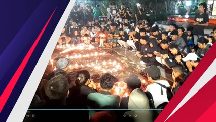 Aksi Solidaritas, Bonek Nyalakan Lilin dan Doa Bersama