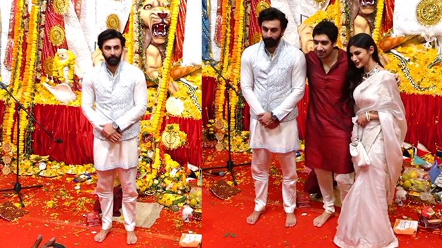 Durga Puja 2022: Ranbir Kapoor Mouni Roy Durga Puja Pandal Video Viral । Boldsky *Entertainment