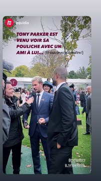 Tony Parker et Matt Pokora au Prix de l'Arc de Triomphe.