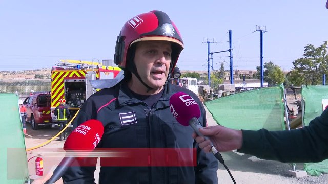 Extinguen incendio en obra de las viviendas de la estación del tren en Toledo