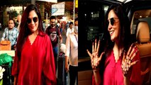 Richa Chadha शादी के बाद दिखीं पहली बार, Red Suit में Airport पर हुईं Spot, कहां रह गए Ali Fazal?