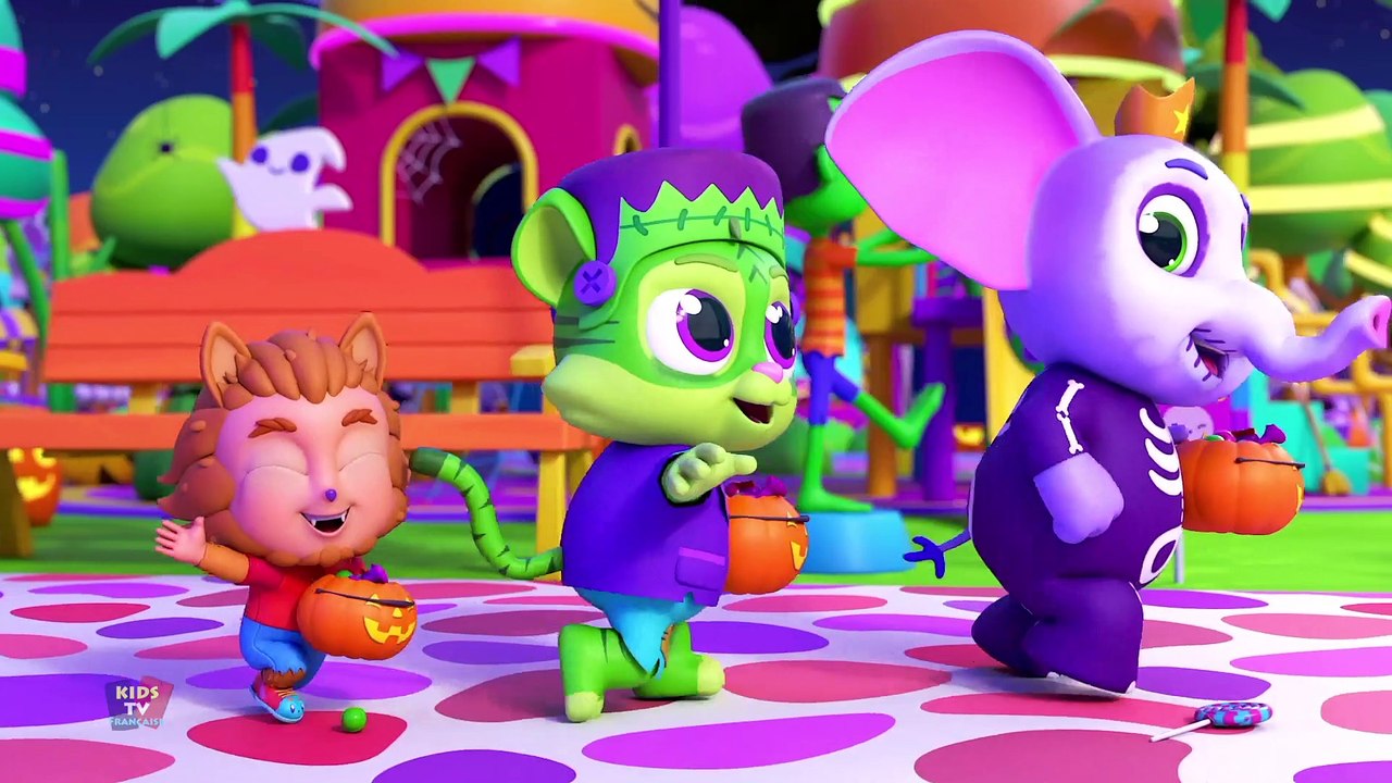 Cinq petits monstres + plus de comptines d'Halloween pour les enfants