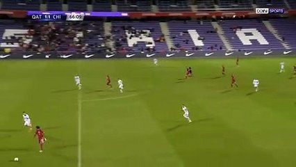 هدف عالمي في مباراة قطر وتشيلي الودية