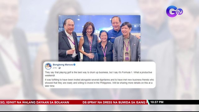 PBBM, tinawag na fulfilling na maimbitahan kasama ang ilang dignitaries sa Formula 1 | SONA