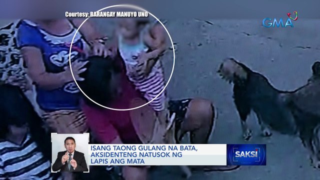 Isang taong gulang na bata, aksidenteng natusok ng lapis sa mata | Saksi