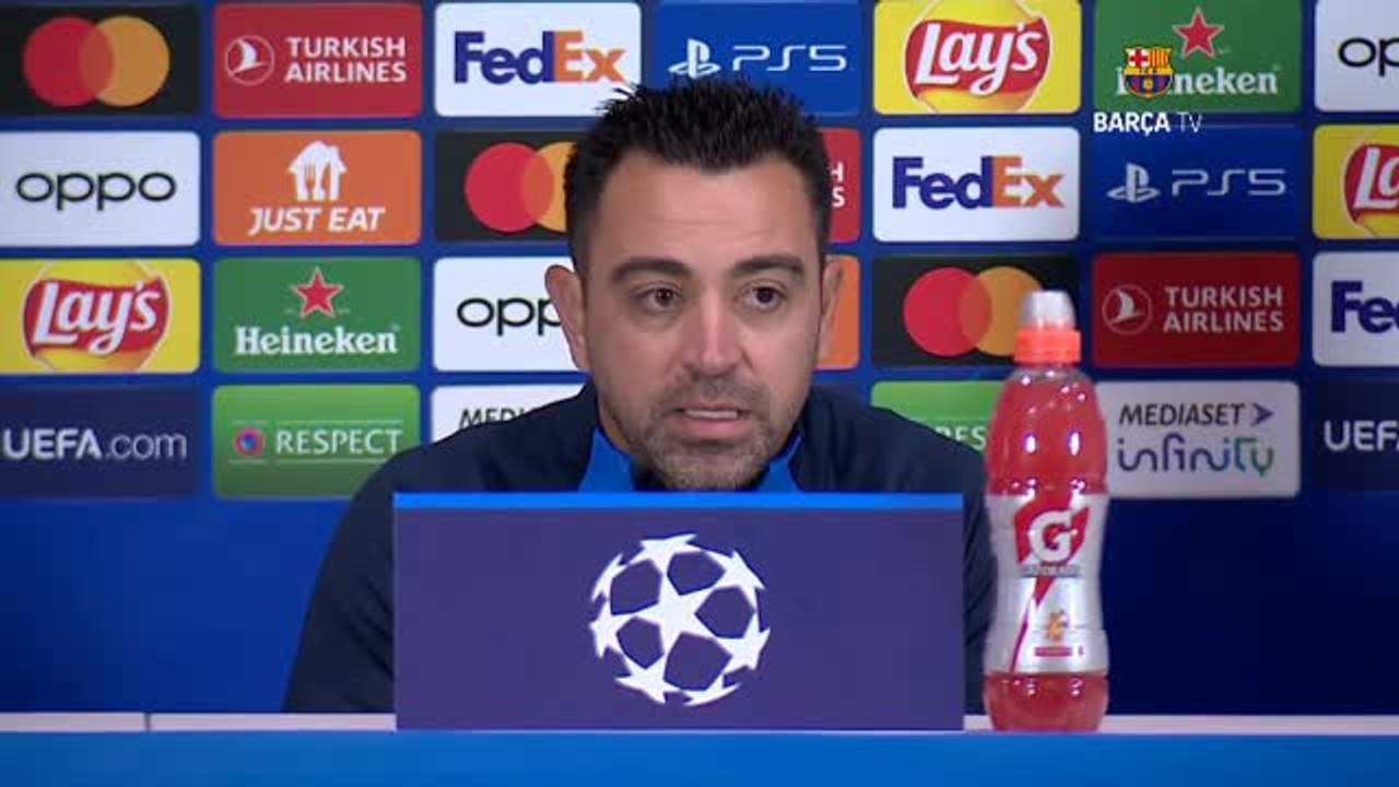 Xavi sobre el choque de Champions ante el Inter: "Es el momento de rendir en esta competición"