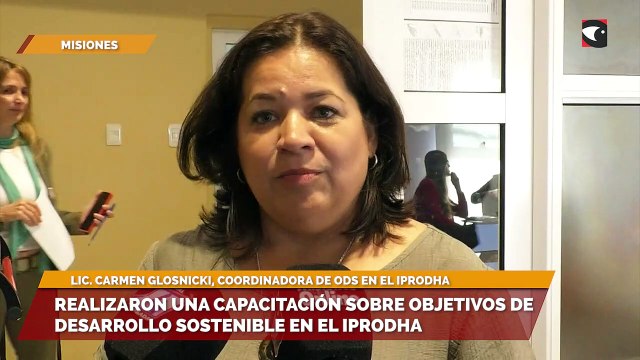 Realizaron una capacitación sobre objetivos de desarrollo sostenible en el iprodha