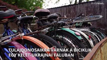Több száz kerékpár várja gazdáját egy kelet-ukrajnai faluban