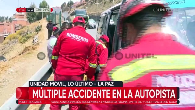 Choque múltiple en la Autopista deja varias personas heridas