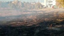 Son dakika haberleri | Horasan'da boş arazide çıkan yangın büyümeden söndürüldü