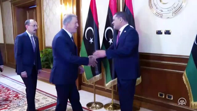 Libya'da bulunan Türk heyeti, Ulusal Birlik Hükümeti Başbakanı Dibeybe ile bir araya geldi