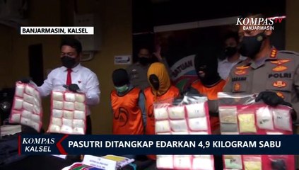 Download Video: Ditangkap Polisi, Pasutri di Banjarmasin Kedapatan Simpan 4.9 Kg Sabu dalam 50 Paket