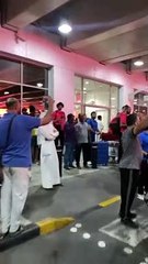 استقبال جماهير الأهلي لبعثة فريق السلة في الكويت