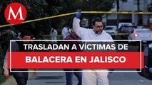 Trasladan a las personas lesionadas en la balacera del centro comercial en Zapopan