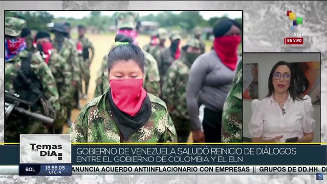 Venezuela saludó el reinicio de diálogos entre el gobierno de Colombia y el ELN