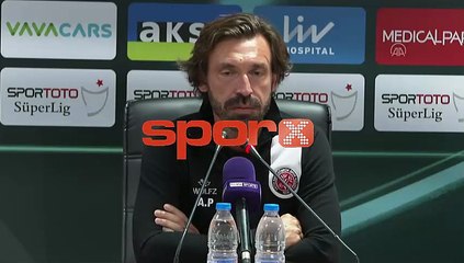 Pirlo: "Öne geçmeyi hak etmedik"