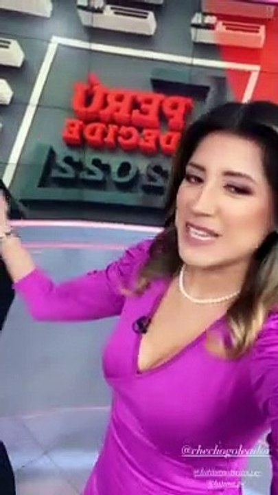 Fatima Aguilar junto al checho Ibarra en las pausas programa Elecciones Municipales 2022 - Instagram