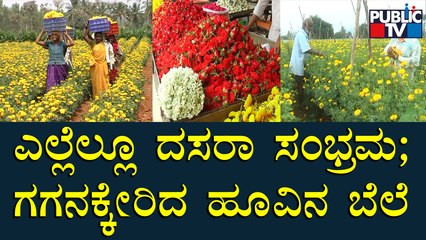 ಮಳೆಯಿಂದಾಗಿ ನಷ್ಟ ಅನುಭವಿಸಿದ್ದ ಹೂ ಬೆಳೆಗಾರರಿಗೆ ತುಸು ನೆಮ್ಮದಿ | Kolar | Public TV