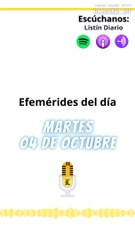 Efemérides Martes 4 de octubre