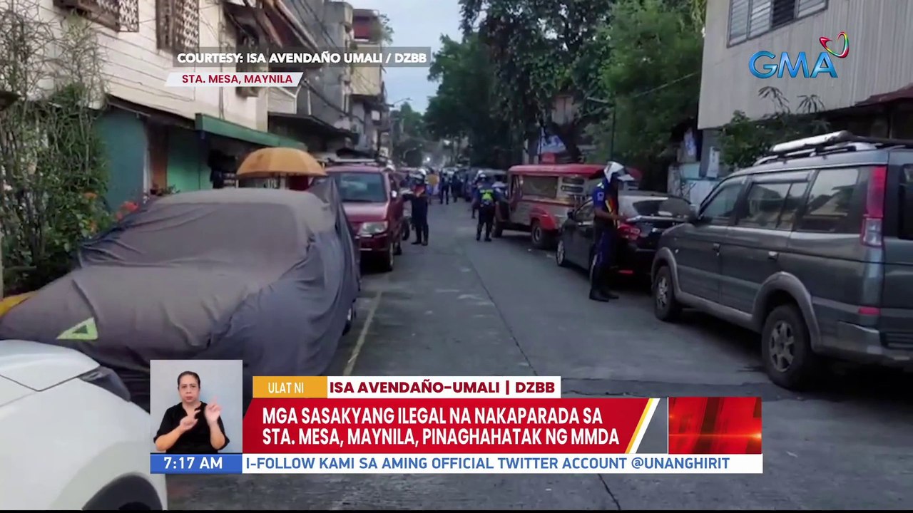 Mga sasakyang ilegal na nakaparada sa Sta. Mesa, Maynila, pinaghahatak ng MMDA | UB