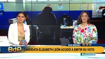 Elizabeth León acudió a votar acompañada de Popy Olivera: “Esperamos escoger la mejor alternativa”
