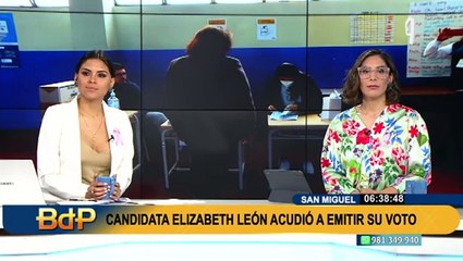 Elizabeth León acudió a votar acompañada de Popy Olivera: “Esperamos escoger la mejor alternativa”