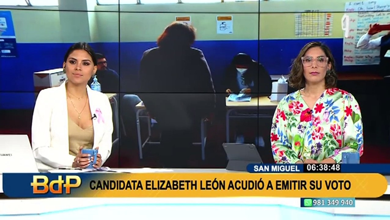 Elizabeth León acudió a votar acompañada de Popy Olivera: “Esperamos escoger la mejor alternativa”