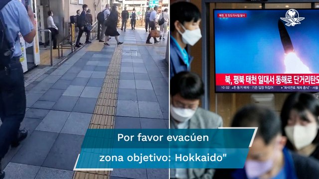 Suenan las alarmas en Japón, piden refugiarse tras lanzamiento de misil de Corea del Norte