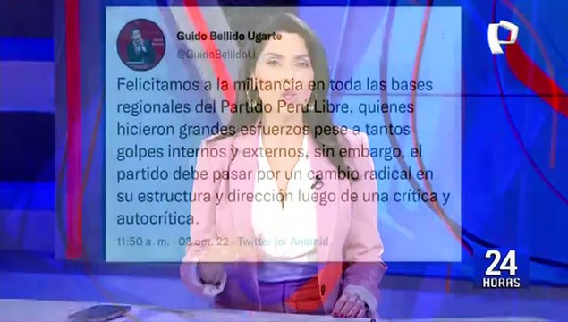 Guido Bellido sobre Perú Libre: El partido debe pasar por un cambio radical en su estructura