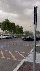 Huge dust wall at Queen Creek and Higley roads
