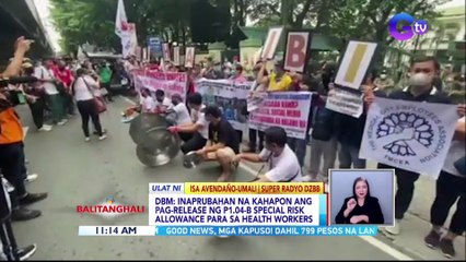 Health workers, muling nangalampag sa DOH para sa benepisyong hindi pa raw naibibigay sa kanila | BT