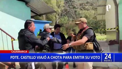 Elecciones 2022: Pedro Castillo viajó hasta Chota para emitir su voto
