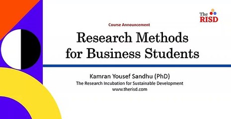 Course Announcement _ Research Methods for Business Students_ Dr. Sandhu-BMR