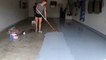 Family Paints Garage Floor with Epoxy Paint