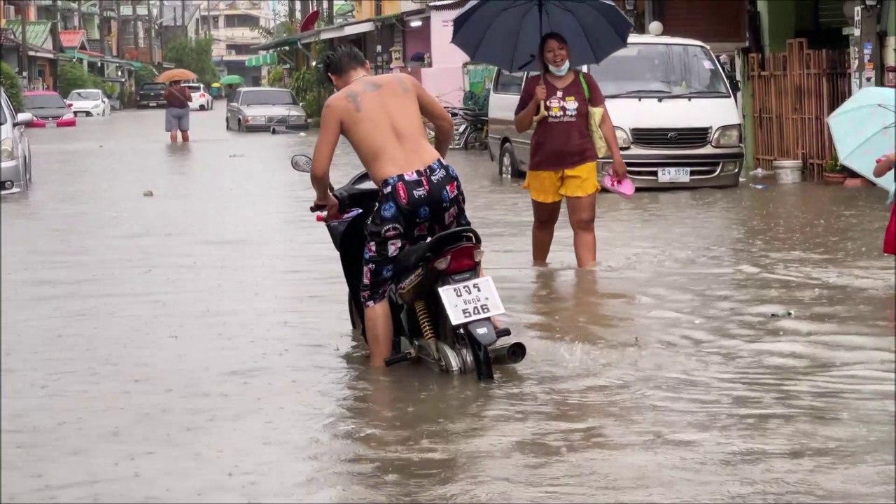 Monrada village in Sai Not district flooded again Thailand