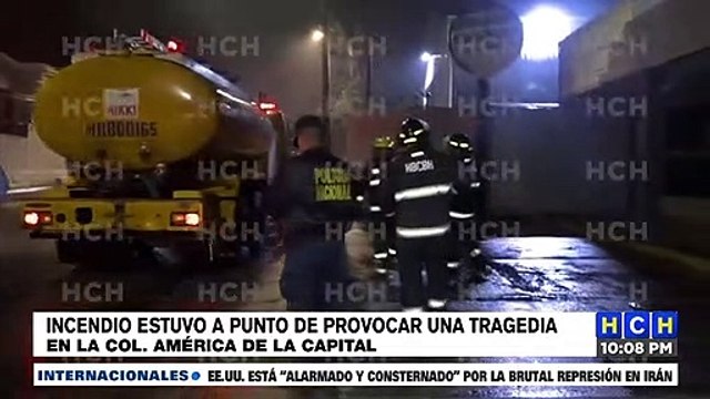 Incendio estuvo a punto de provocar una tragedia en la col. America de la capital