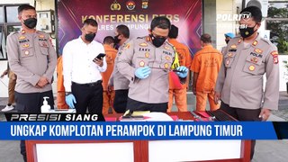 Polres Lampung Timur Melaksanakan Konferensi Pers Ungkap Komplotan Perampok Di Lampung Timur