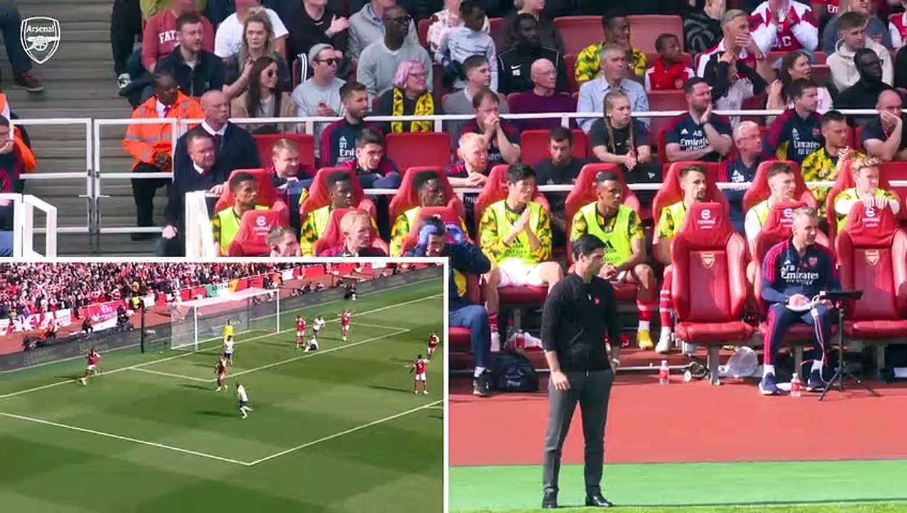 BENCH CAM _ Arsenal vs Tottenham Hotspur (3-1) _ Goals, action, reactions, celebs & more!