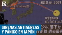 Sirenas antiaéreas y mensajes a los ciudadanos por megafonía en Japón