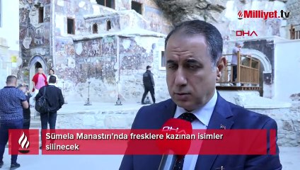 Aşk ilanları siliniyor! Sümela'da iğne ile kuyu kazar gibi analiz