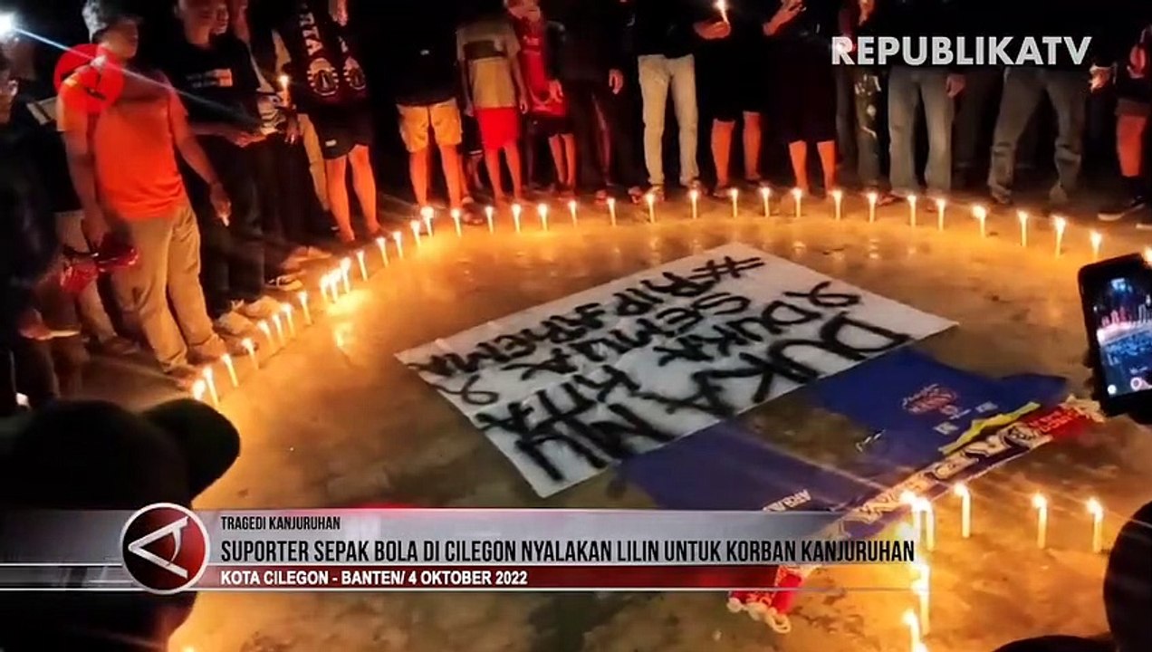 Aksi 1000 Lilin dari Cilegon untuk Korban Tragedi Kanjuruhan