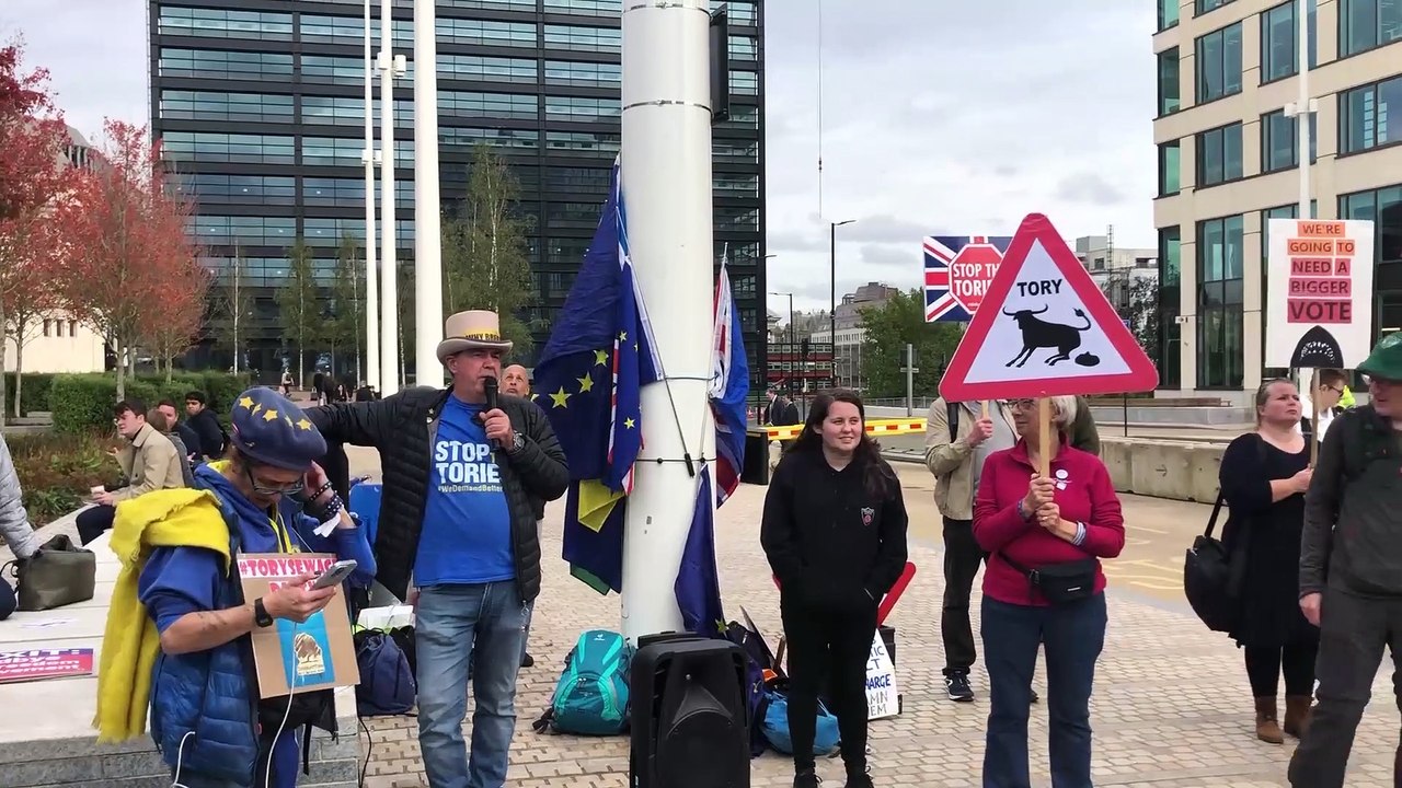 Protests continue at Conservative Party Conference in Birmingham on day 2